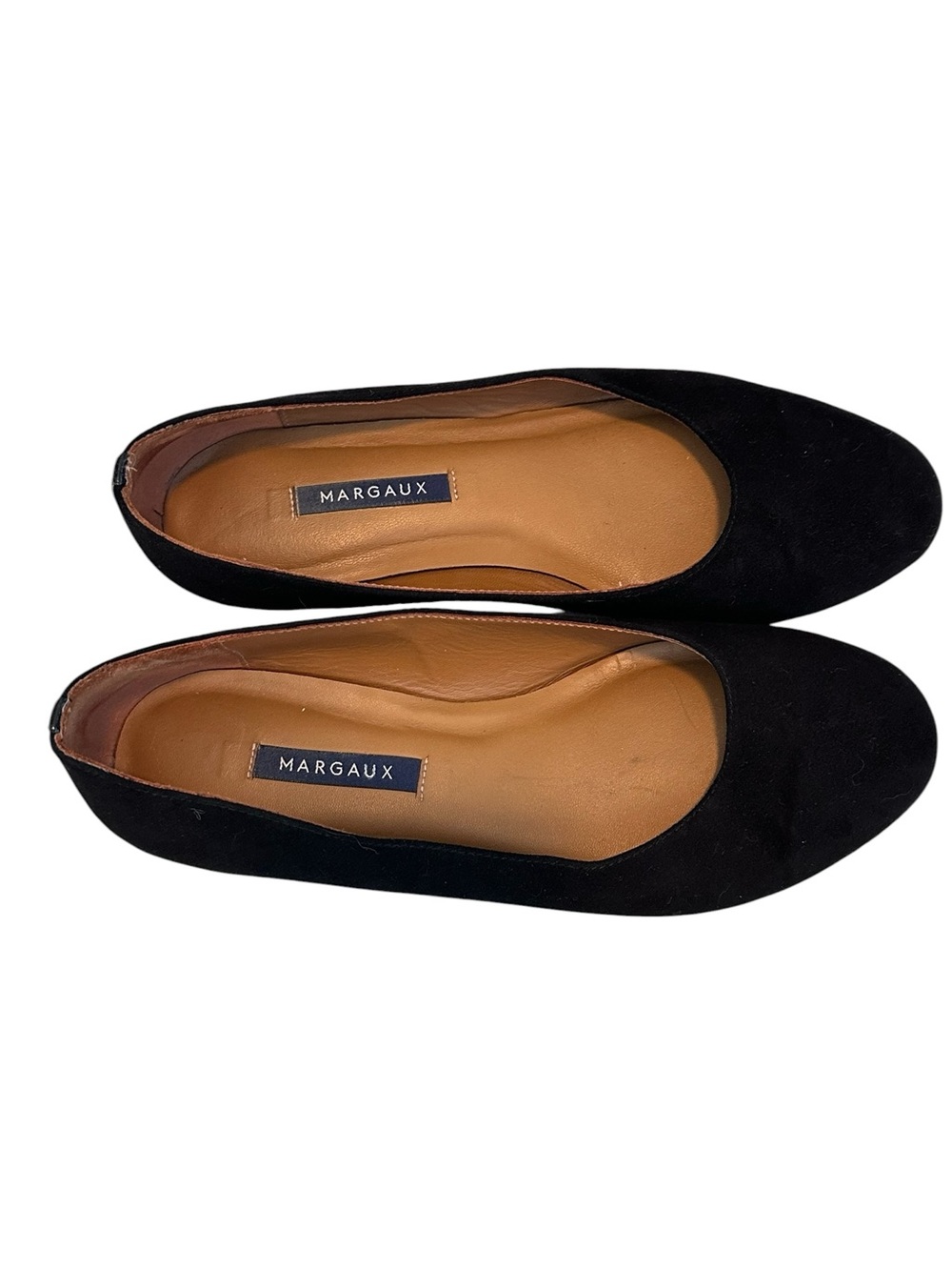 Margaux Luxury Designer Black Ballet Flat Round Toe Sz 8
